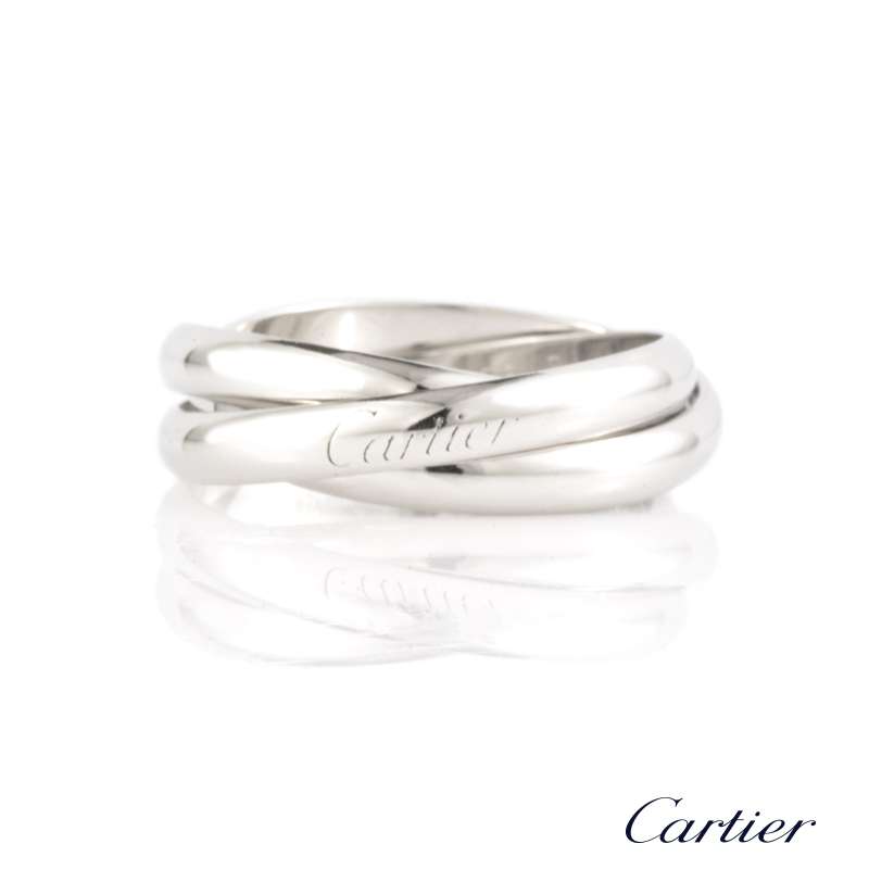 Cartier 18k White Gold Gents Trinity 
